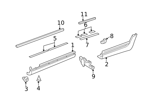 Exterior Trim - Pillars for 2004 Lexus LS430 #0