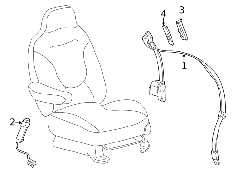 Seat Belt for 2005 Mercury Monterey #1