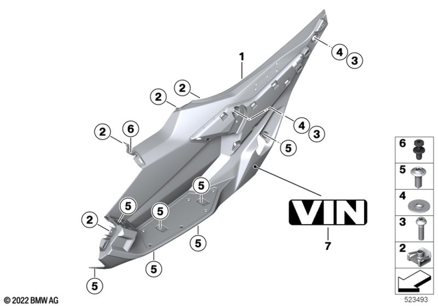 46638558576 - Frame and Mounting Parts: Running Board, Right -  for BMW-Motorrad Image image