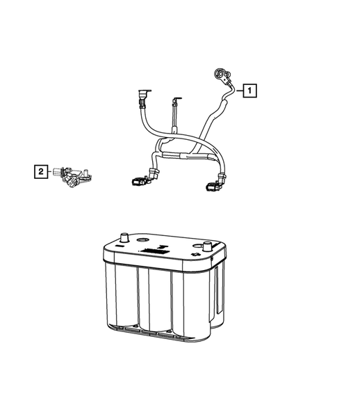 Battery, Battery Tray and Cables for 2020 Dodge Journey #2