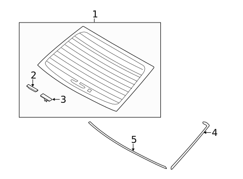 Glass & Hardware - Back for 2011 Hyundai Sonata #1