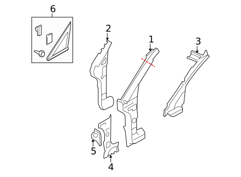 Hinge Pillar for 2013 Subaru Tribeca #0