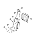 1RX37XDVAC - Interior Trim: Front Headrest, Right Or Left for Jeep: Compass, Patriot Image