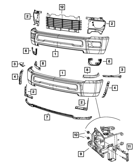 Front Bumper and Fascia for 2016 Ram 2500 #0