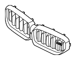51138082107 - Body: Upper Grille for BMW: 530e, 530e xDrive, 530i, 530i xDrive, 540i, 540i xDrive, M5, M550i xDrive Image