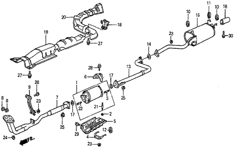 Exhaust System (1) for 1985 Honda Prelude #0