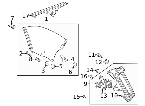 Quarter Window for 2007 Toyota Solara #0