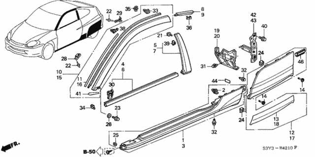 Molding for 2000 Honda Insight #0