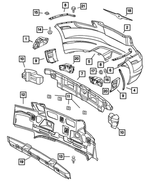 5098688AA - Frame, Bumper and Fascia: Rear Fascia Retainer for Mopar Image