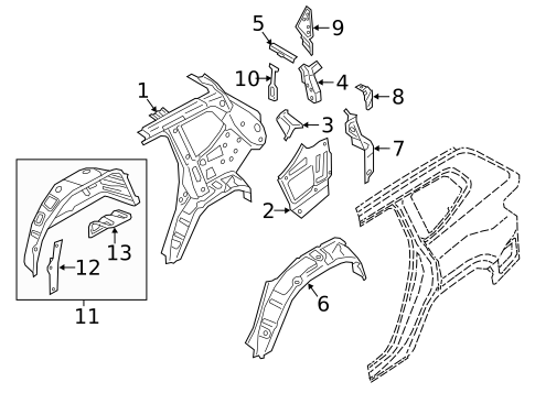 Inner Structure for 2025 Volkswagen Atlas #0