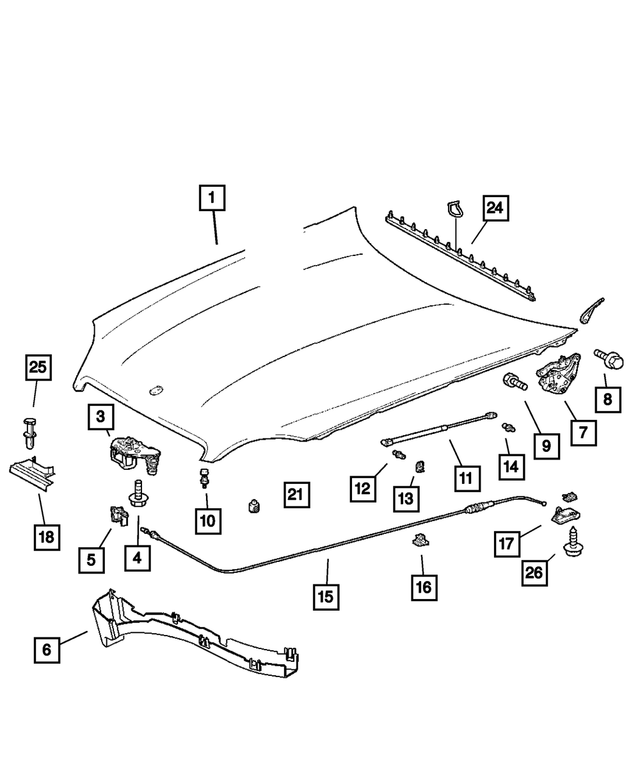 « 5096995AA – Body Sheet Metal Except Doors : Boulon pour Mopar Image »