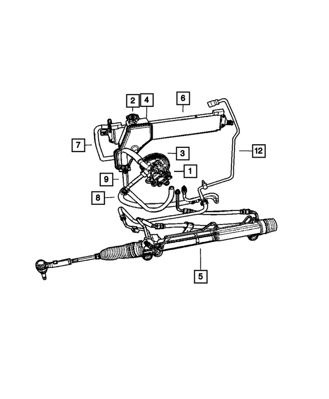 55037927AA - Steering: Power Steering Cooler for Mopar Image