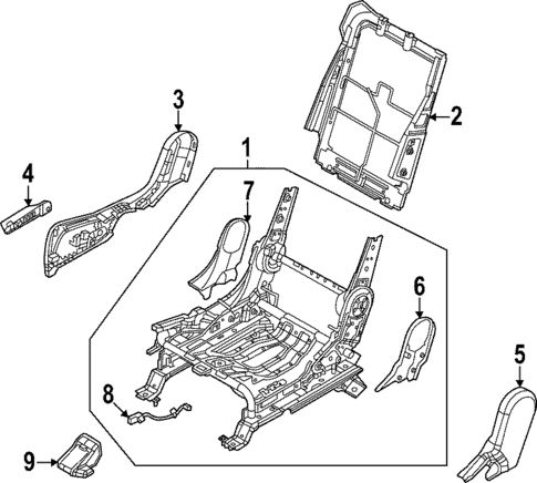 Rear Seat Components for 2025 Kia EV6 #2