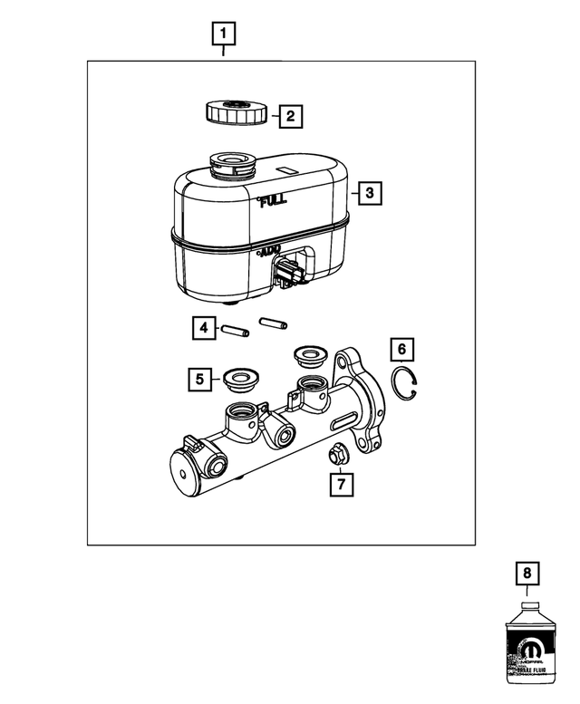 68144665AB - Brakes: Brake Master Cylinder Reservoir for Mopar Image image