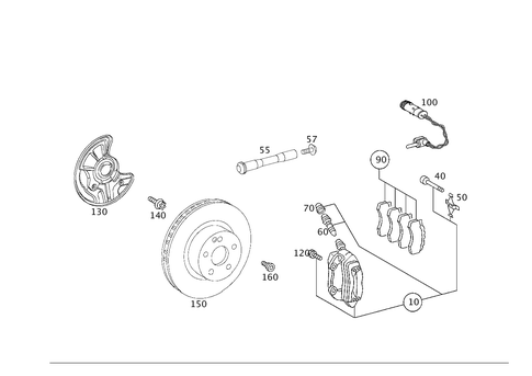 Front Wheel Brake for 2006 Mercedes-Benz CLS55 AMG #0
