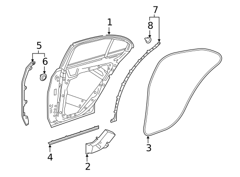 Door & Components for 2020 Mercedes-Benz E450 #2
