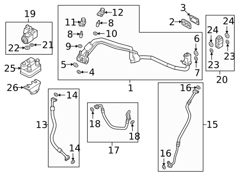 Condenser, Compressor & Lines for 2019 Volvo XC90 #19