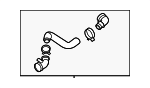 25414S1600 - Belts &amp; Cooling: Radiator Coolant Hose for Hyundai Image