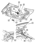 6507648AA - Body Sheet Metal Except Doors: Hex Head Screw And Washer for Mopar Image image