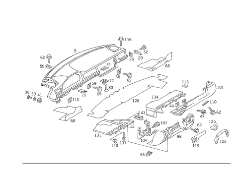 Instrument Panel for 1988 Mercedes-Benz 300TE #1