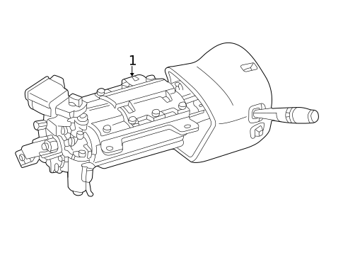 Steering Column Assembly for 2002 Ford Thunderbird #0