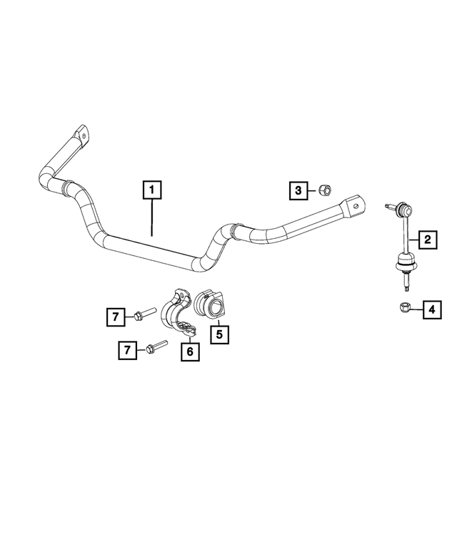 68361902AB - : Front Stabilizer Bar for Mopar Image