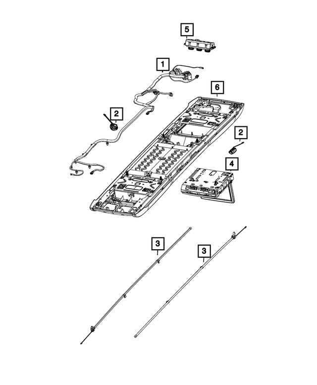 68086999AB - Electrical: Overhead Console Wiring for Mopar Image