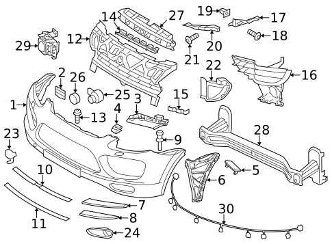 Bumper & Components - Front for 2013 Porsche Cayenne #0