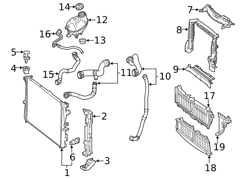 Radiator & Components for 2022 Mercedes-Benz E450 #1