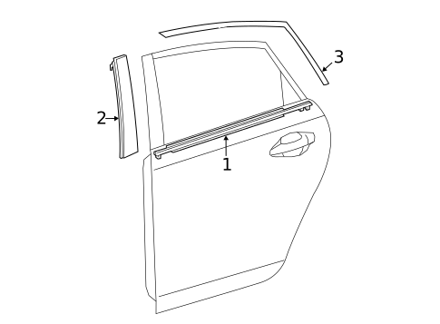 Exterior Trim - Rear Door for 2014 Toyota Prius V #0