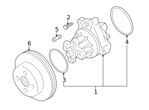 Water Pump & Related Components for 2006 Suzuki XL-7 #0
