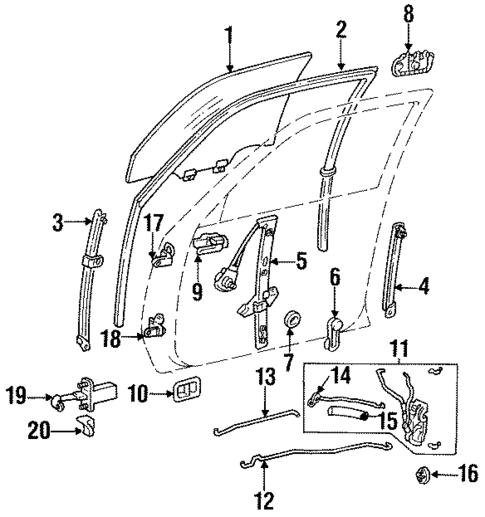Front Door for 1994 Toyota Camry #1