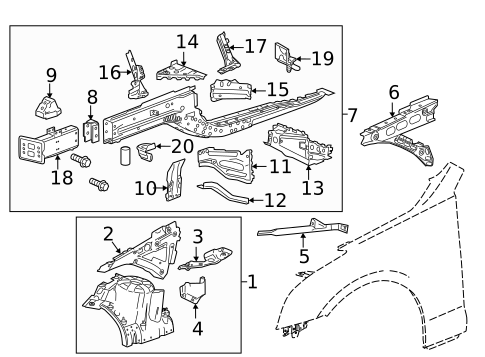 Structural Components & Rails for 2015 Cadillac ATS #0