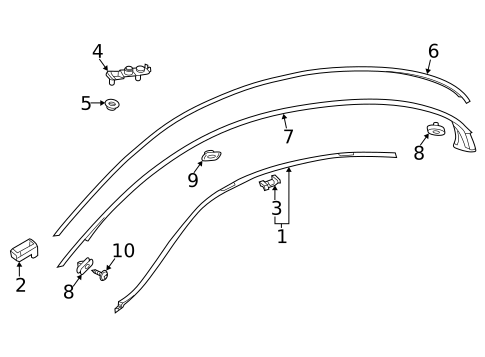 Exterior Trim - Roof for 2021 Mercedes-Benz AMG&reg; GT 43 #1