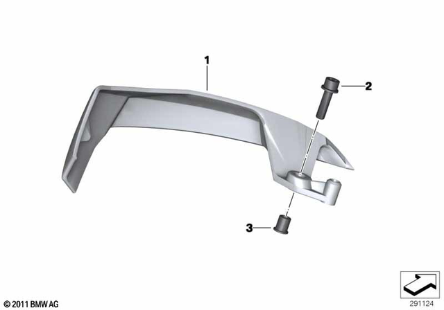 46637725149 - Frame and Mounting Parts: Wind Deflector, Left -  for BMW-Motorrad Image image