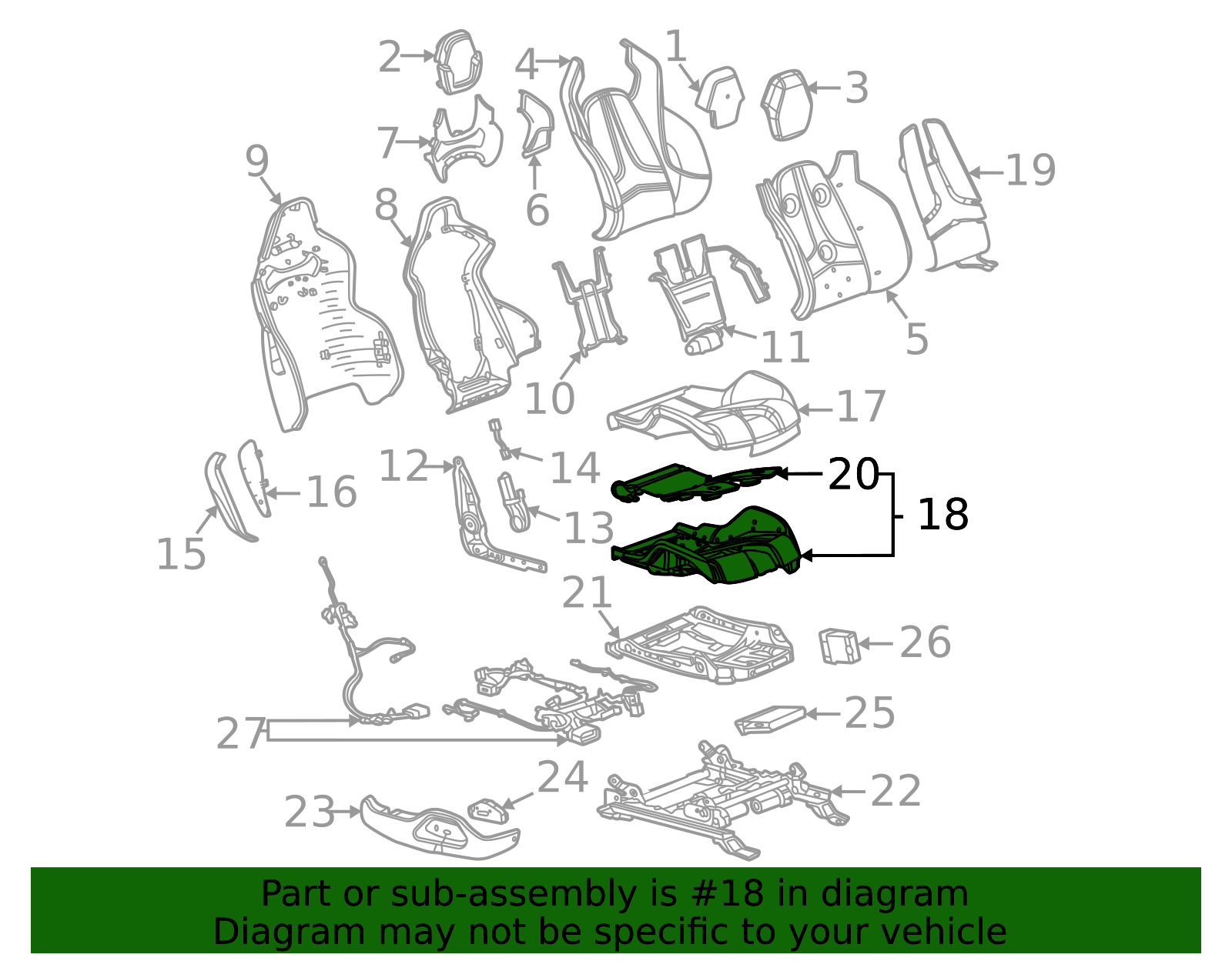 2020-2021 Chevrolet Corvette Passenger Discriminating Sensor 85593596 ...