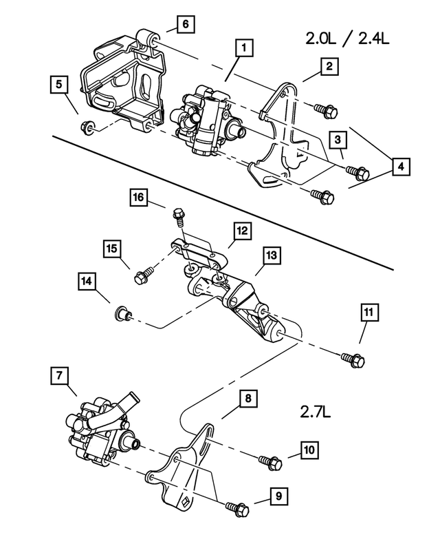 6101462 - Steering: Hex Head Screw And Washer for Mopar Image image
