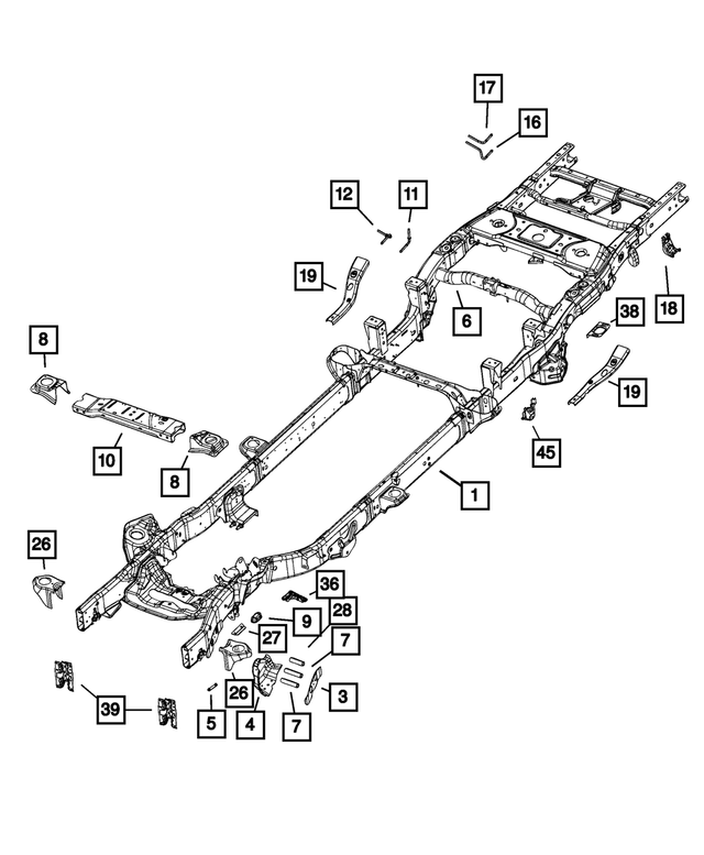68349850AD - : Chassis Frame Assembly for Mopar Image