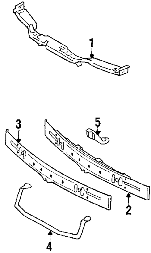 1246262231 - Cooling System: Reinforcement Lower Support for Mercedes-Benz Image