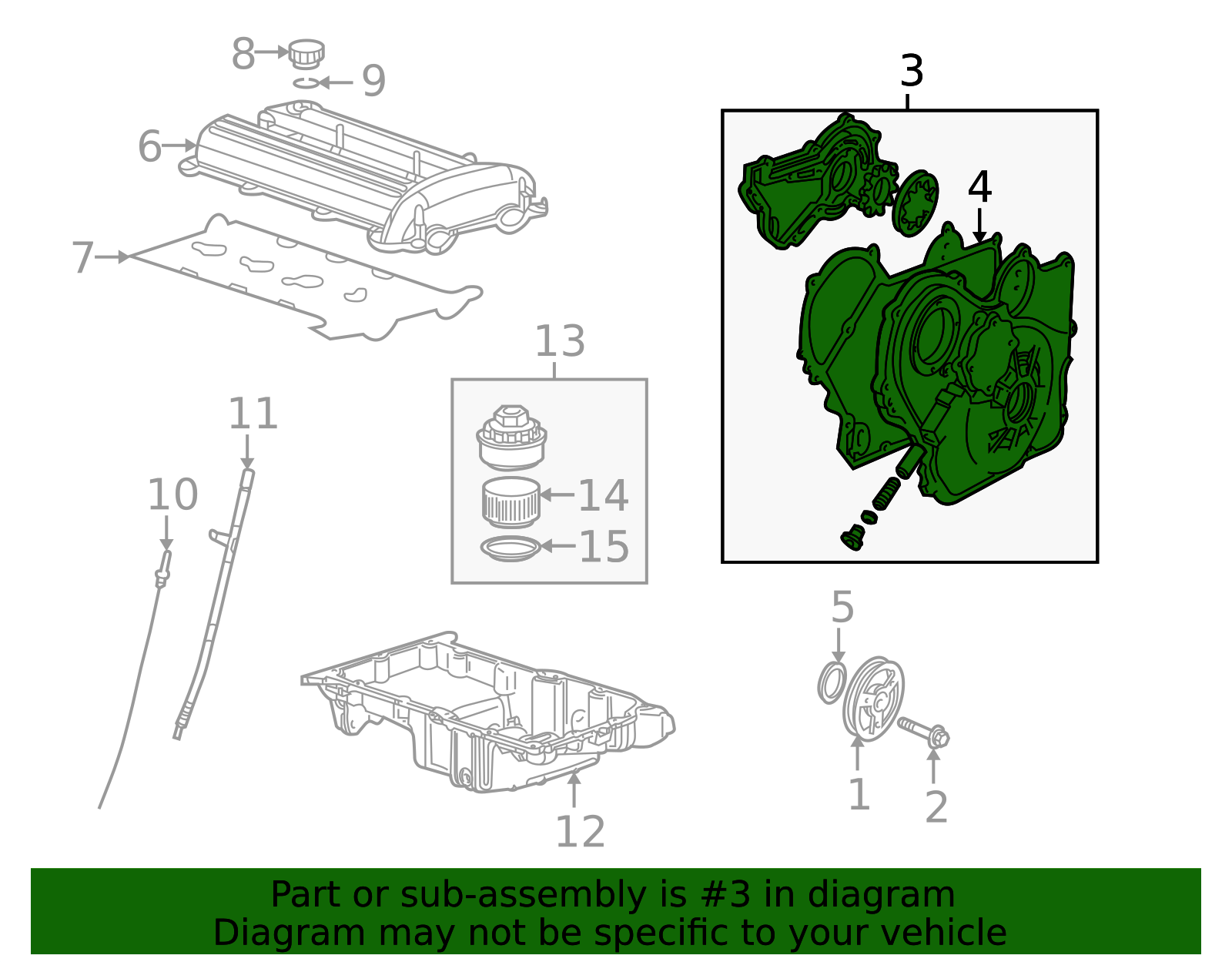 12637040 - High-Quality Front Engine Cover for 2000-2017 GM ...