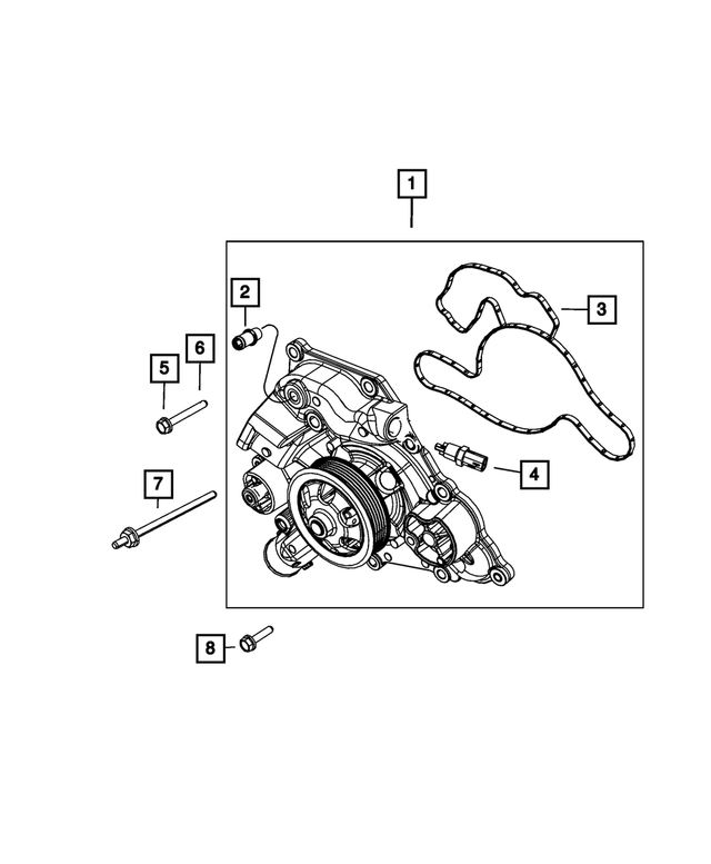 6102184AA - Cooling: Hex Head Bolt And Coned Washer for Mopar Image image