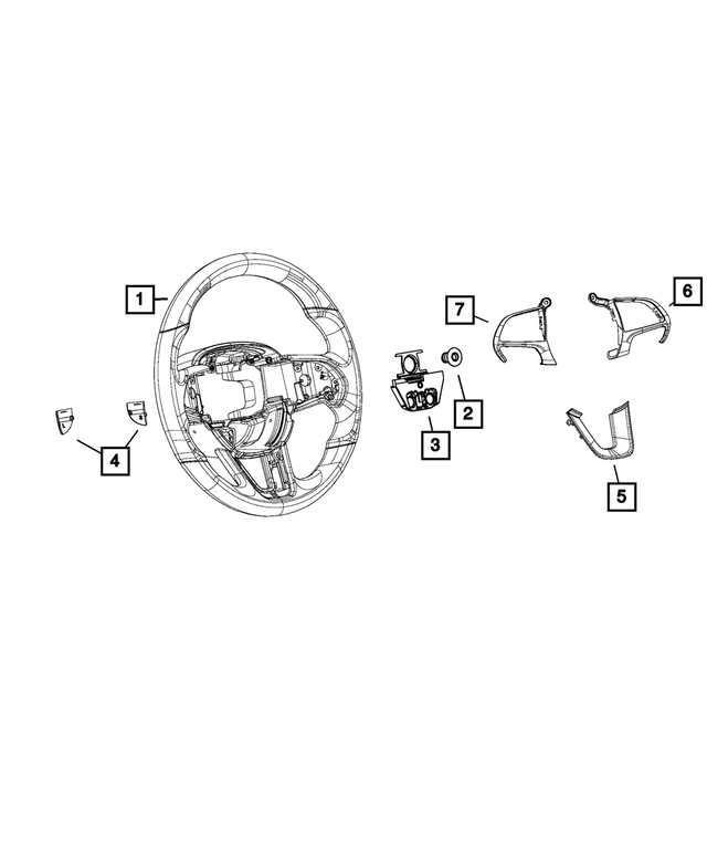 7KB711X9AA - Steering: Steering Wheel for Mopar Image