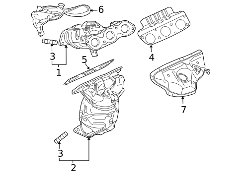Exhaust Manifold for 2007 Mitsubishi Outlander #0