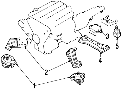 Engine & Trans Mounting for 1991 Nissan 300ZX #1
