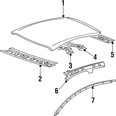 Roof & Components for 2001 Hyundai Tiburon #1