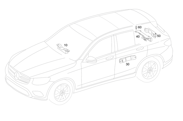 2535450700 - Electrical System: Holder for Mercedes-Benz: GLC300, GLC43 AMG, GLC63 AMG Image image