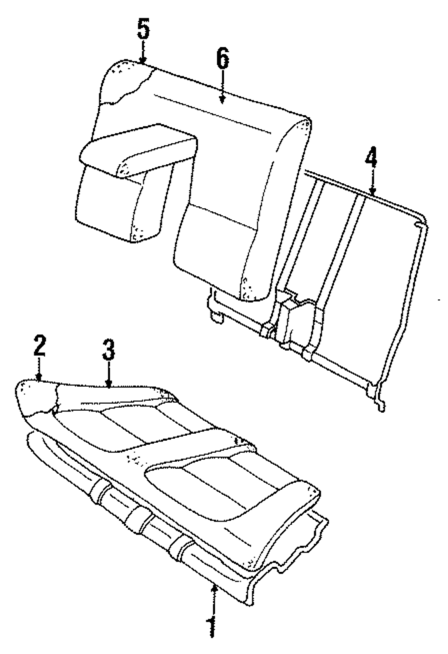8G0885059A - Body: Seat Frame for Audi Image