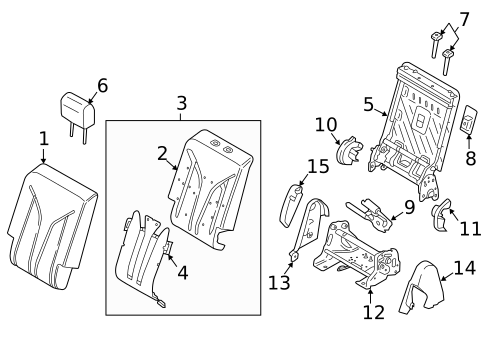 Rear Seat Components for 2018 Lincoln MKX #1