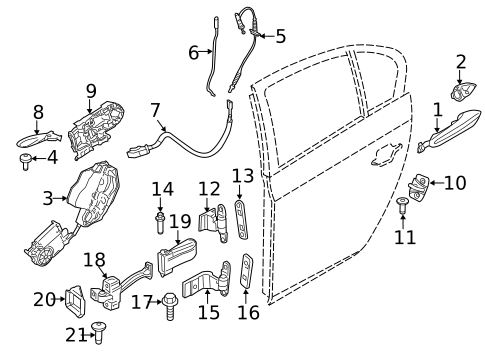 Rear Door for 2016 BMW 535d #0