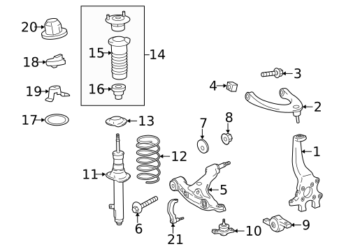 Suspension Components for 2021 Lexus RC300 #1